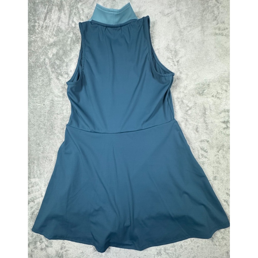 SSYS The Label Womens Golf Tennis Zip Sleeveless Dress Built In Shorts Blue Med - Picture 10 of 11